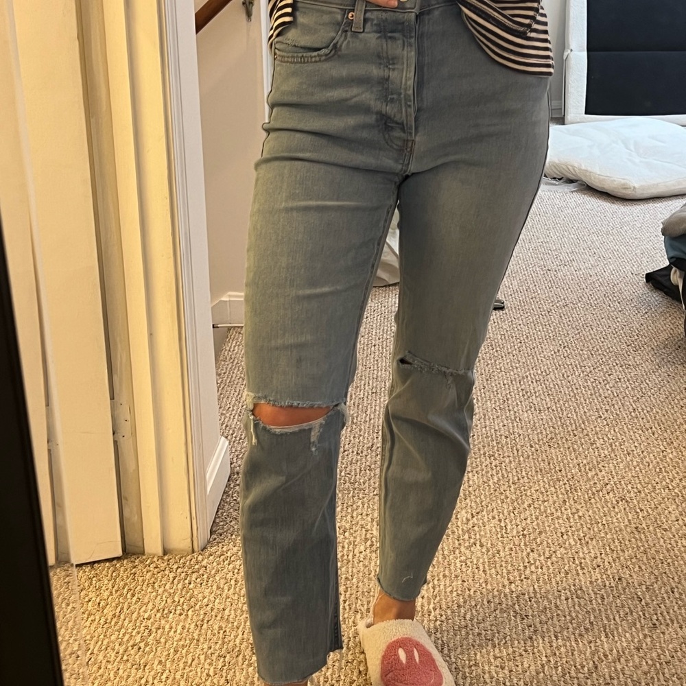 WILD FABLE highest rise slim straight jeans